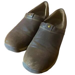 Eastland Baylee Wm’s Sz 8.5 Brown Reinforced Sport Slip On Comfort Mule Shoe